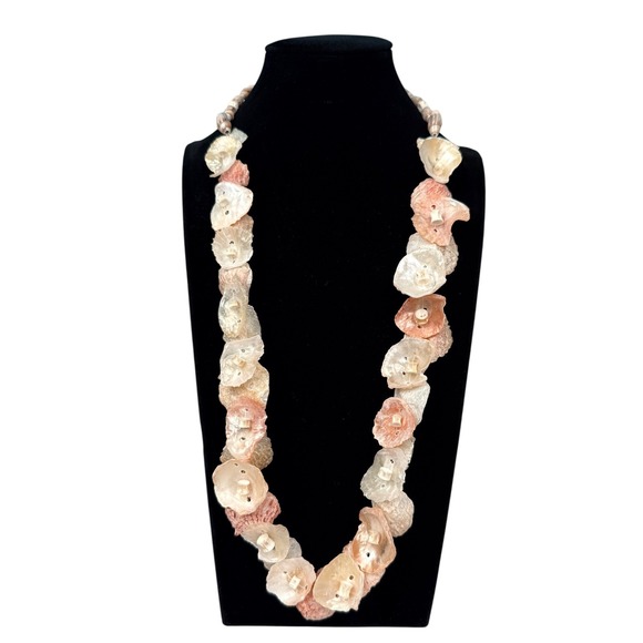 Vintage‎ Seri Tribe Shell Necklace Handmade Ethnic Jewelry Natural Tribal Beaded - Picture 9 of 16